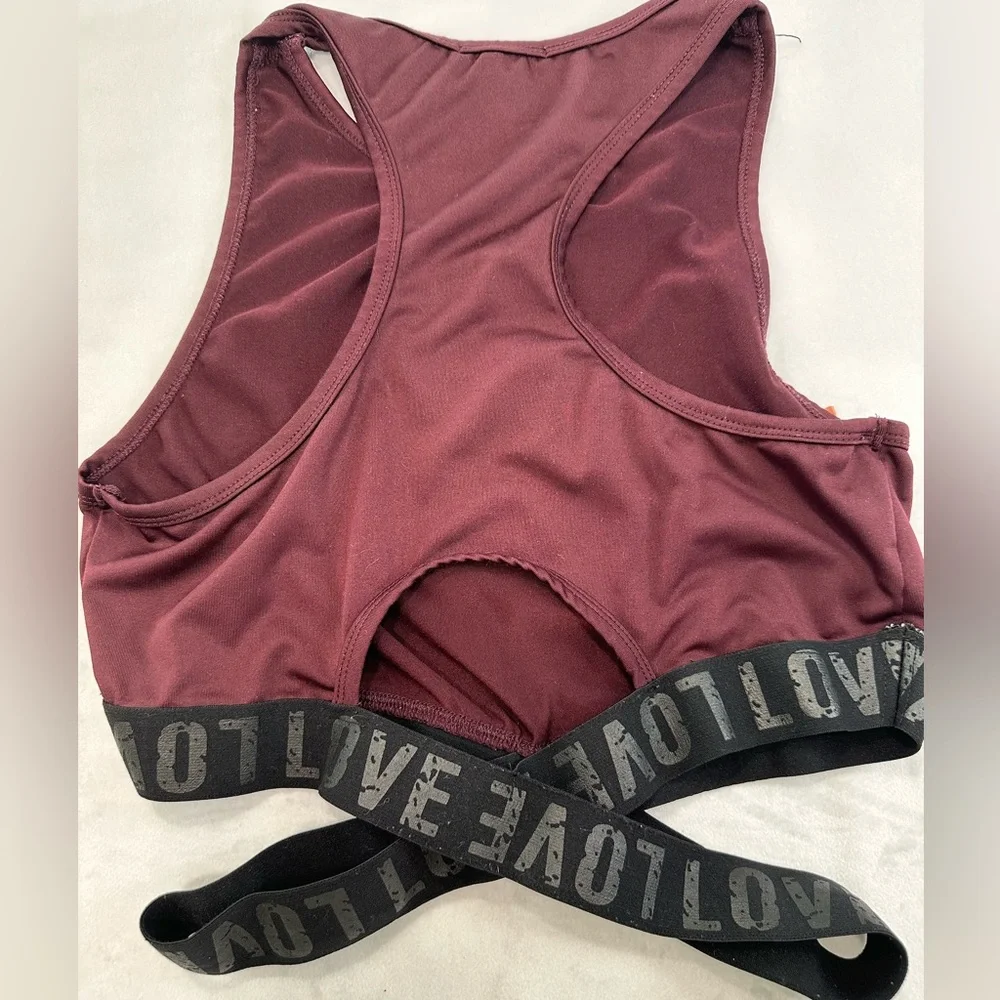 Mauve Strappy Sports Bra Romantic Sports Size L